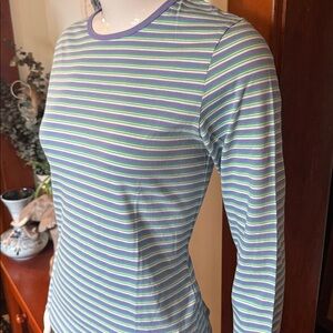 NWT Tabi size small cotton Striped Long Sleeve Top
